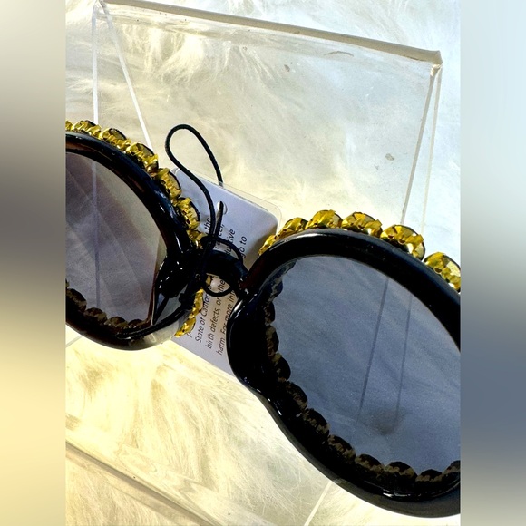 Oversized Frame Rhinestone Bling Glasses - Picture 6 of 6
